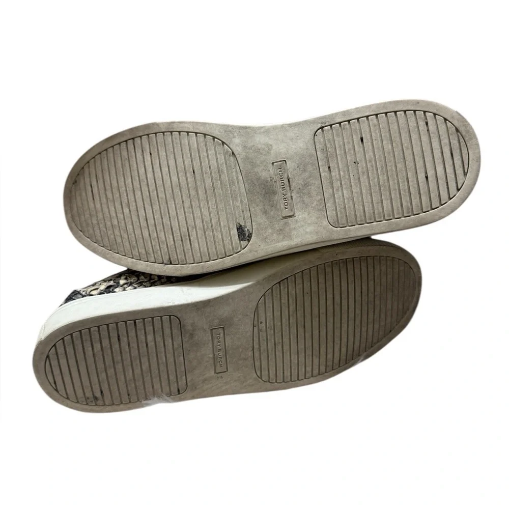 Tory Burch Snakeskin Embossed Leather Huarache Slip-On Sneaker Shoes Size 6.5